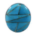 Turquoise Inlay Southwestern Sterling Silver Ring Size 5-1/2 WX59157